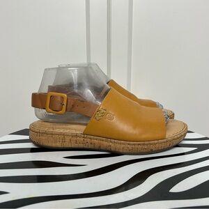 Born Fremont tan leather sling back sandals